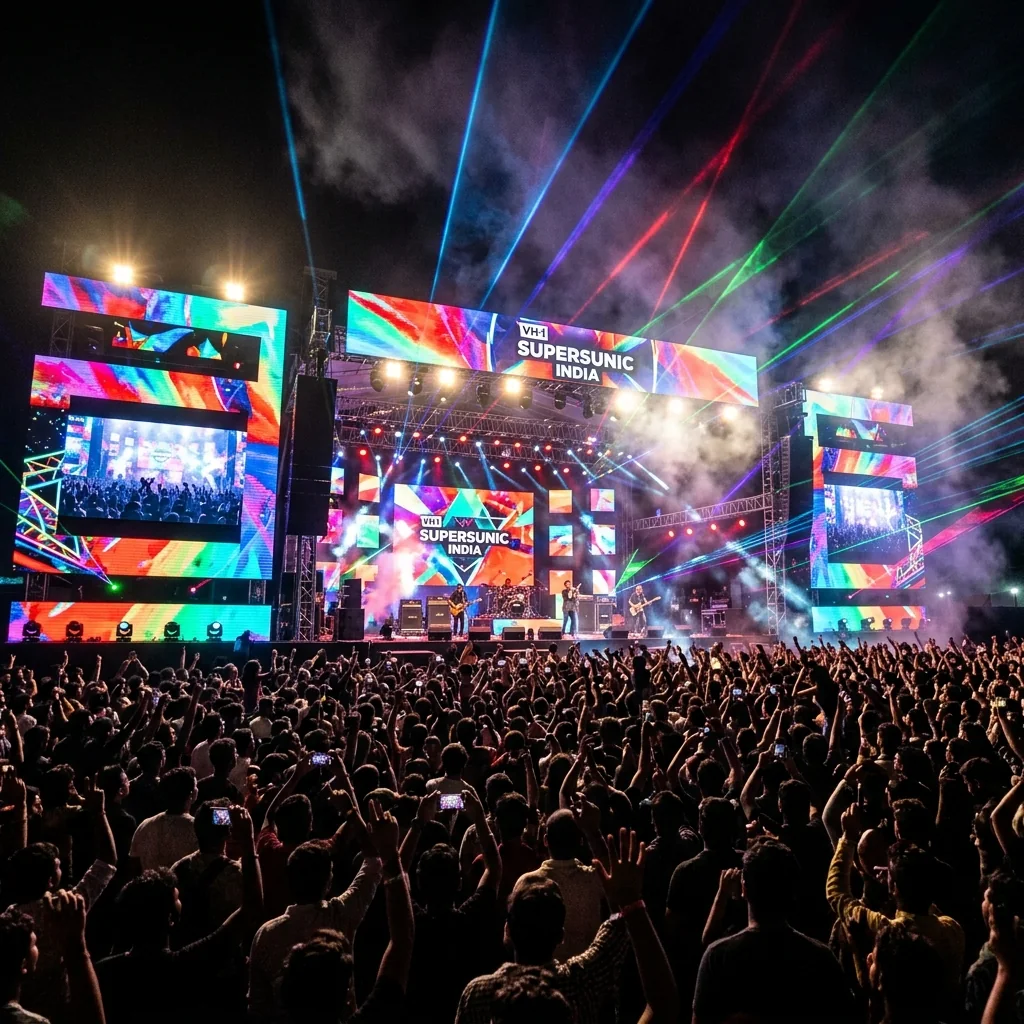 Concert Stage LED Video Wall Setup