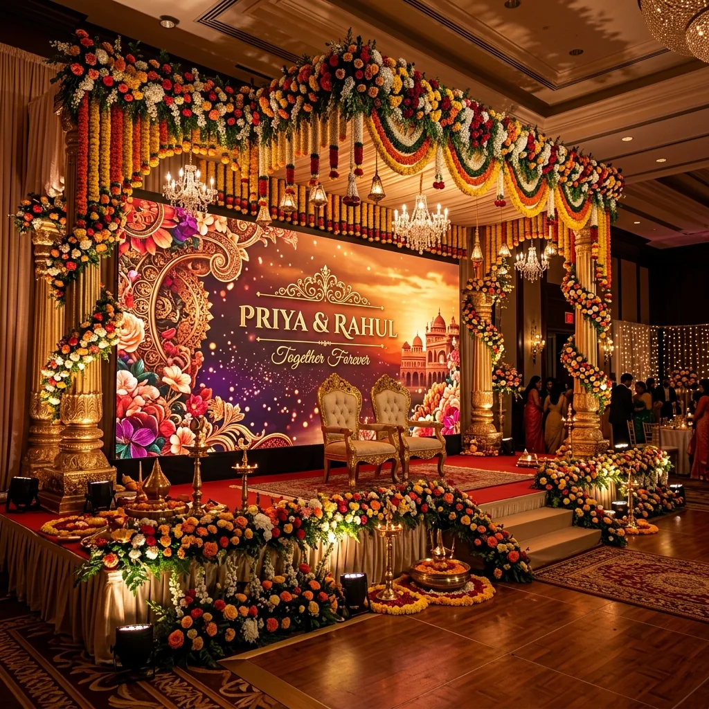 Luxury Wedding Stage LED Backdrop